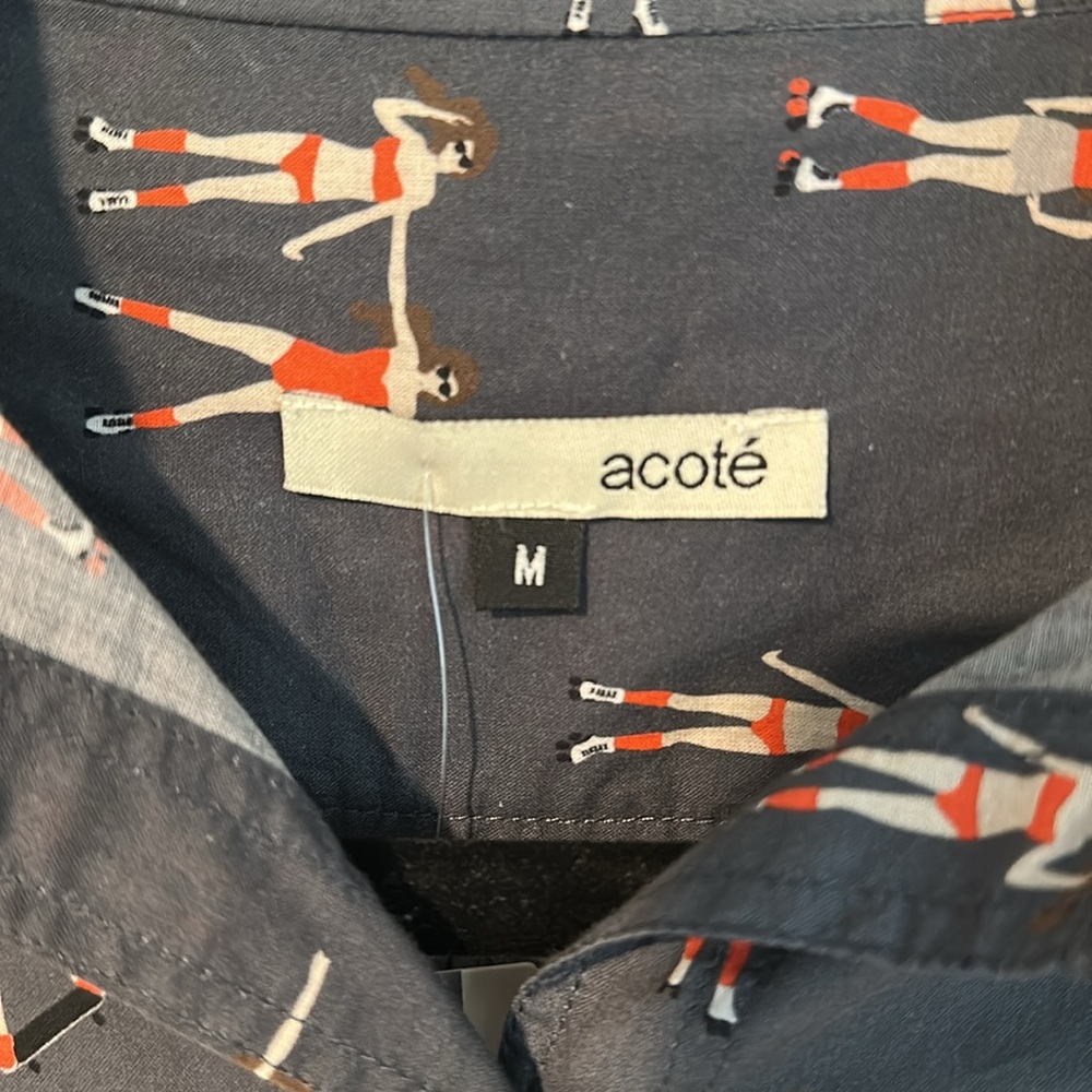 NWT Anthropologie Acoté Ladies on Wheels Button Down - Picture 2 of 3